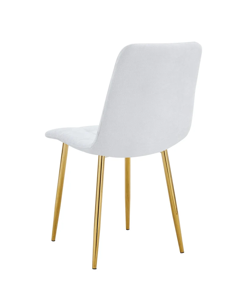 CHAISE ELISA PIED GOLD SERGE GRIS