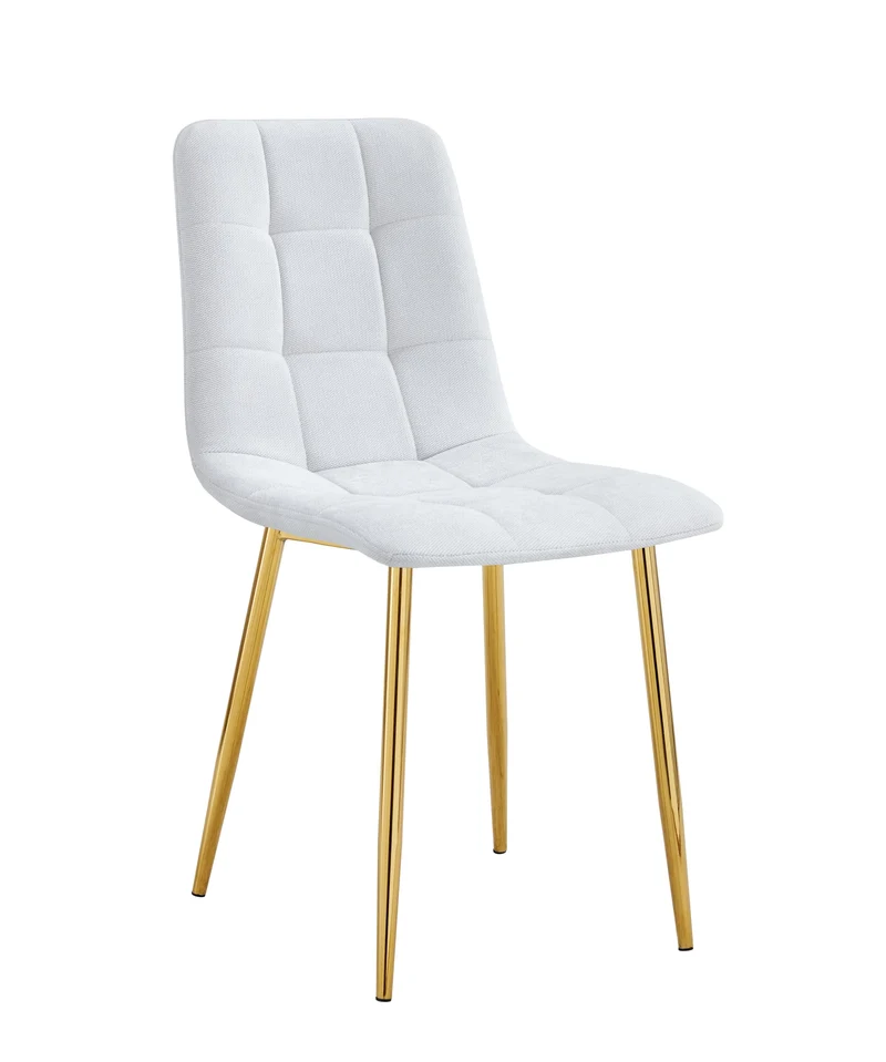 CHAISE ELISA PIED GOLD SERGE GRIS