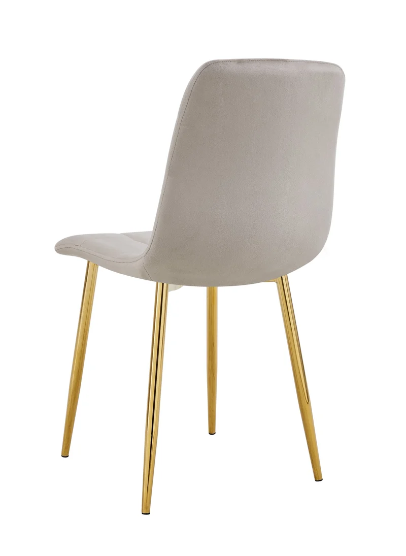 CHAISE ELISA PIED GOLD VELOURS TAUPE