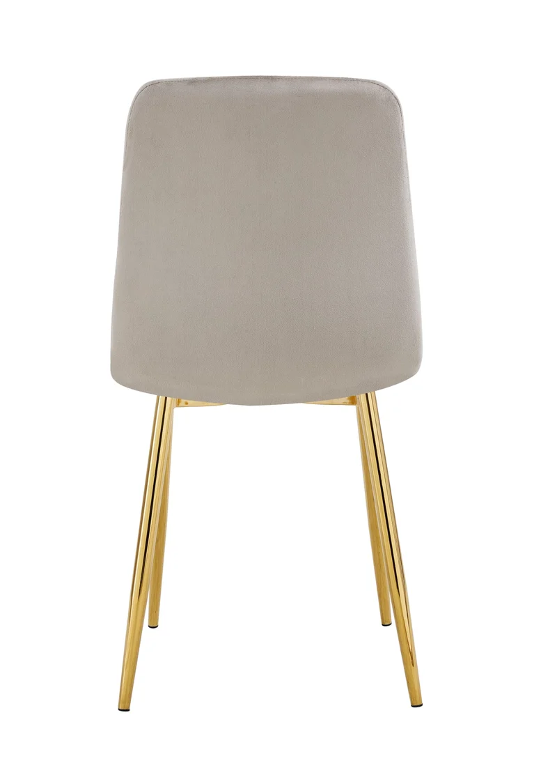 CHAISE ELISA PIED GOLD VELOURS TAUPE