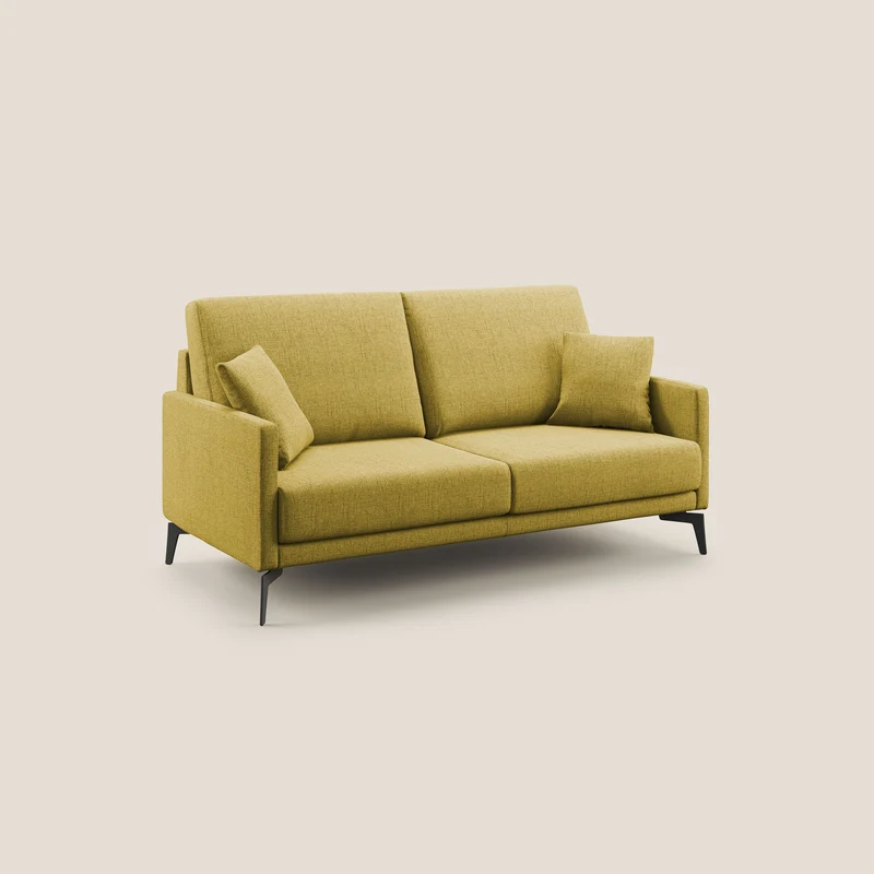 Saturno canapé moderne en tissu doux imperméable T03 jaune