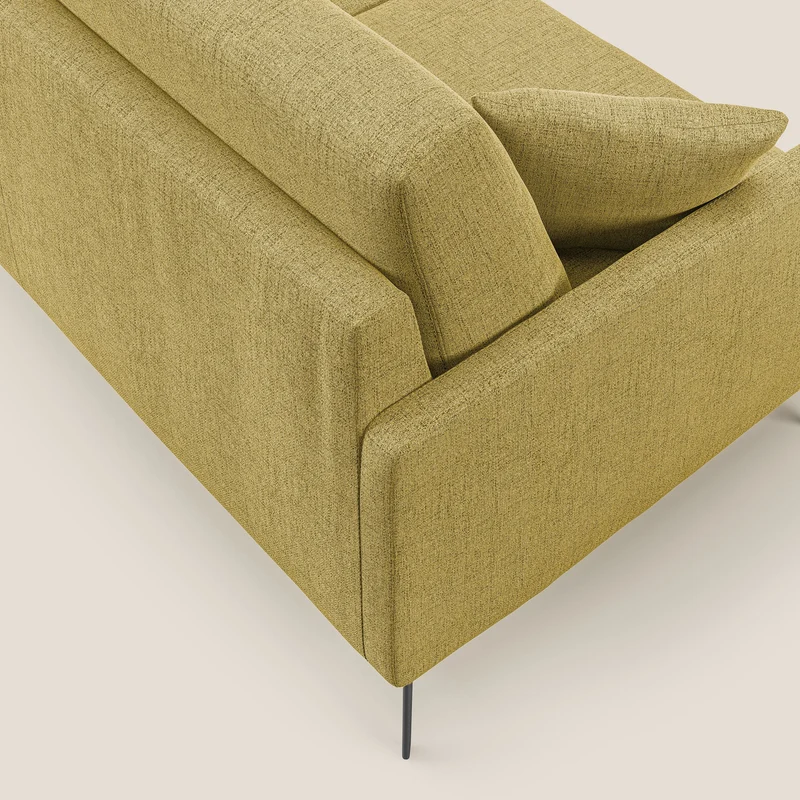 Saturno canapé moderne en tissu doux imperméable T03 jaune