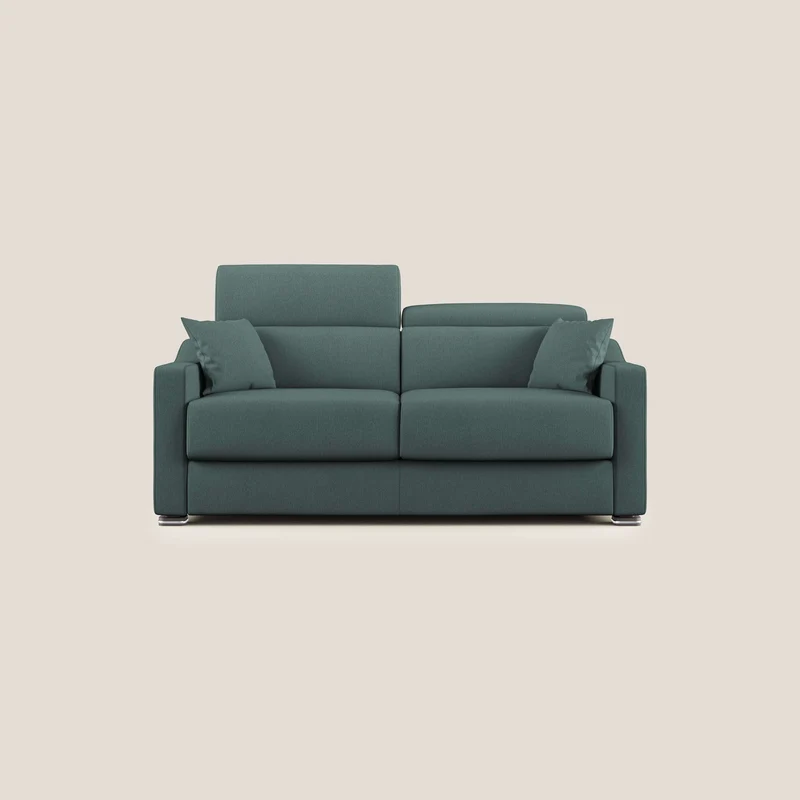Canapé-lit double Amber en tissu détachable T05 vert