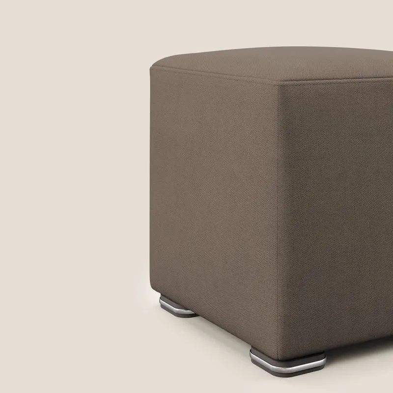 Cube pouf en tissu doux imperméable T02 marron