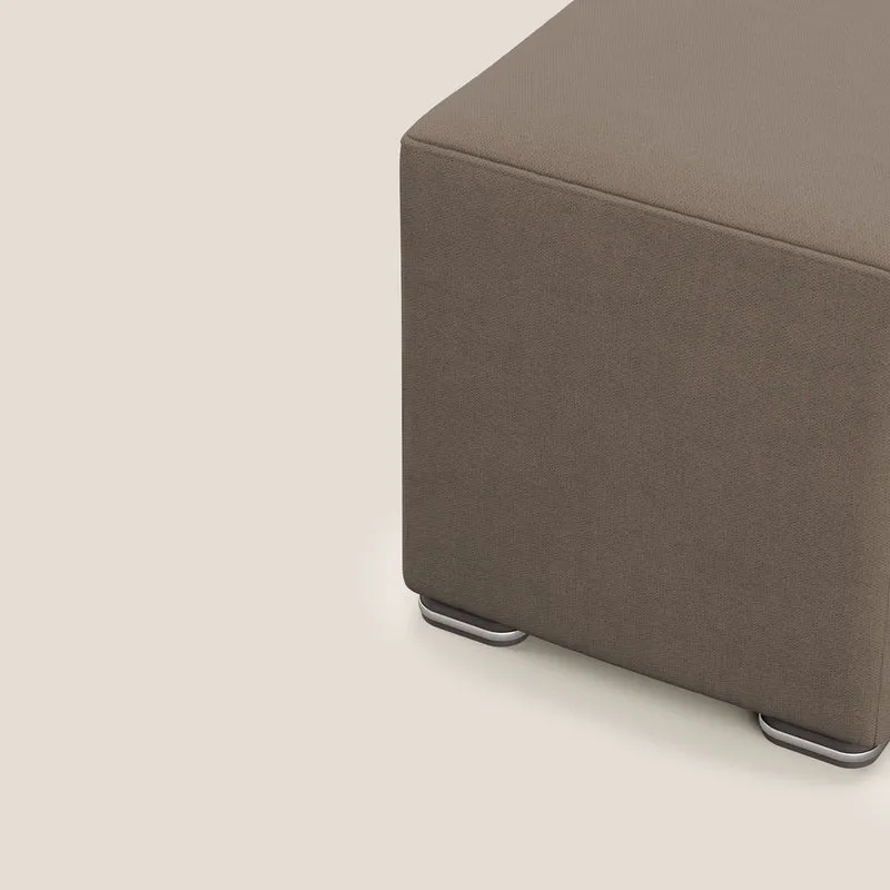 Cube pouf en tissu doux imperméable T02 marron