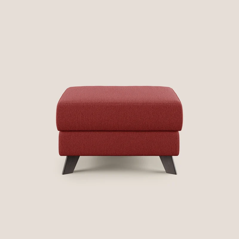 Moon Pouf coffre aux pieds hauts en tissu détachable avec l'eau T05 rouge