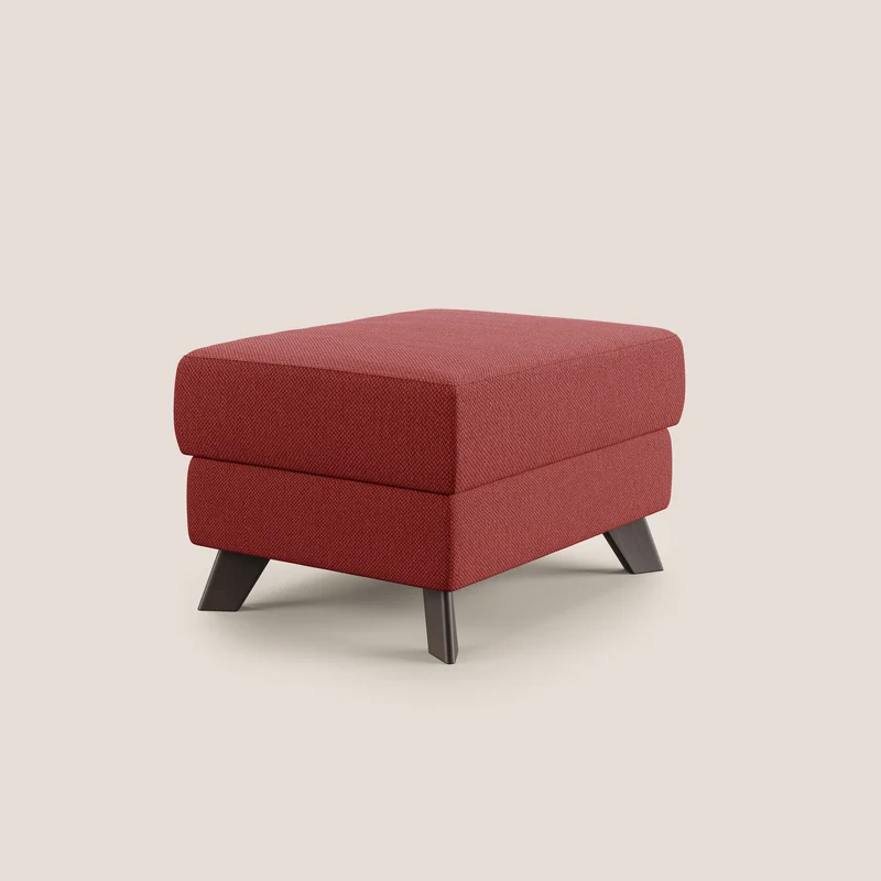 Moon Pouf coffre aux pieds hauts en tissu détachable avec l'eau T05 rouge