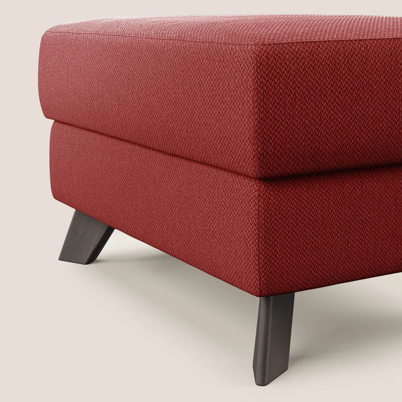 Moon Pouf coffre aux pieds hauts en tissu détachable avec l'eau T05 rouge