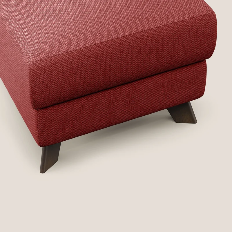Moon Pouf coffre aux pieds hauts en tissu détachable avec l'eau T05 rouge