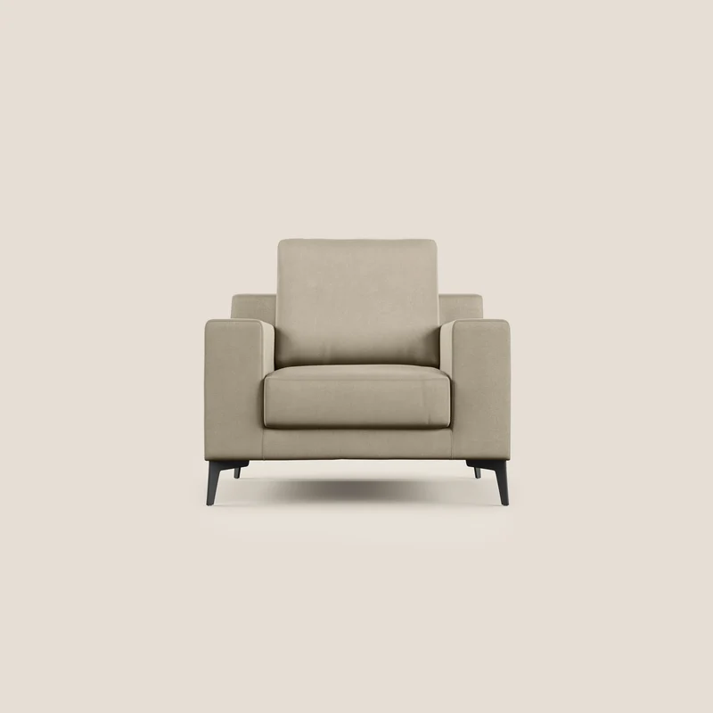 Prestige fauteuil moderne en microfibre détachable T11 Taupe tortora