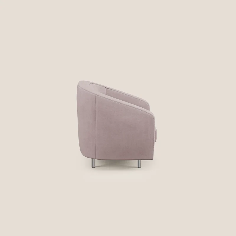 Sally Fauteuil en tissu doux imperméable T02 rose