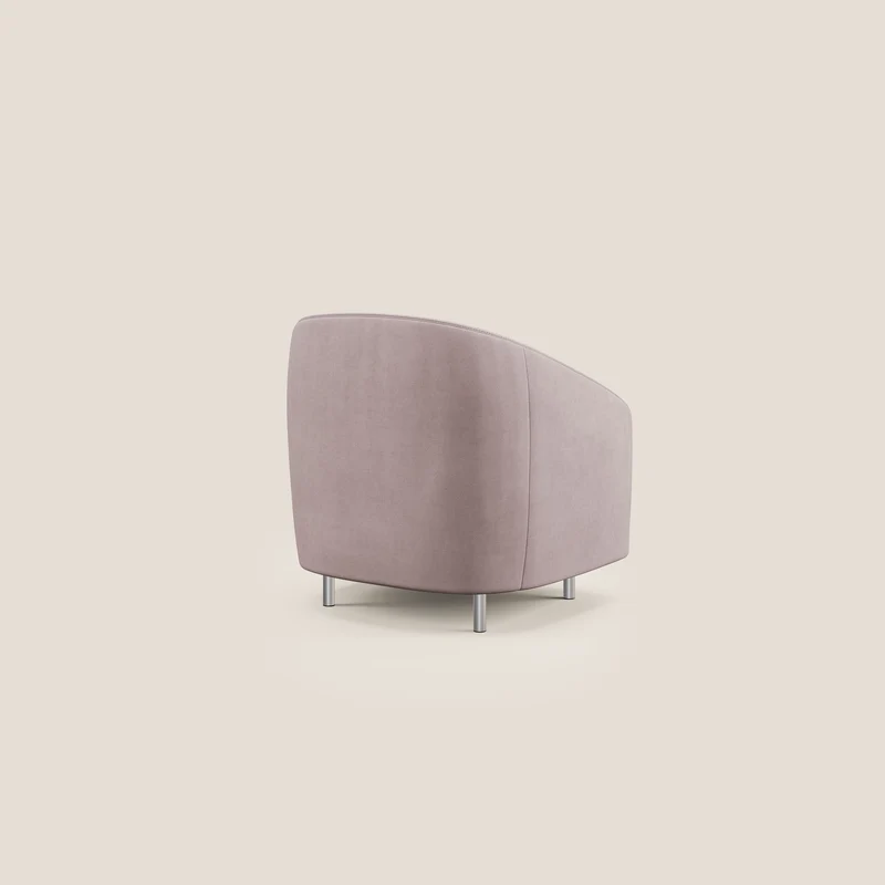 Sally Fauteuil en tissu doux imperméable T02 rose