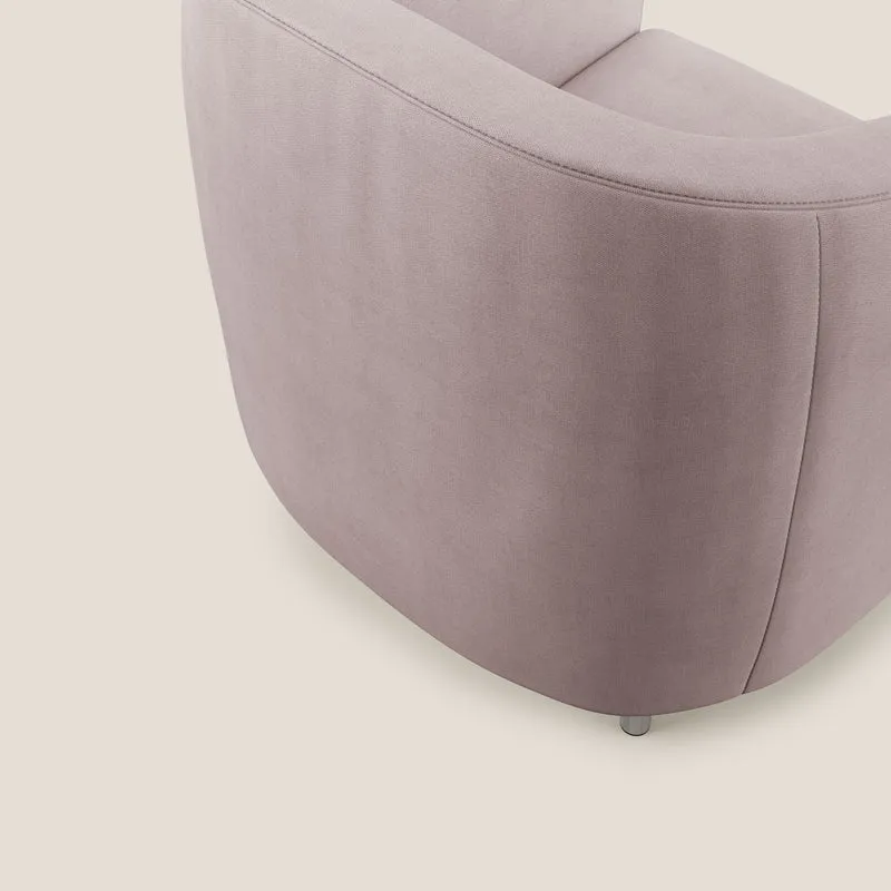 Sally Fauteuil en tissu doux imperméable T02 rose