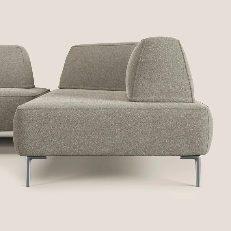 Newton canapé d'angle modulable avec dossiers amovibles en T07 beige