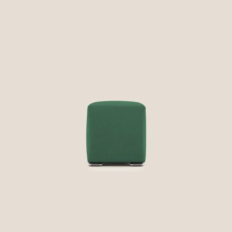 Cube pouf en tissu doux imperméable T02 vert