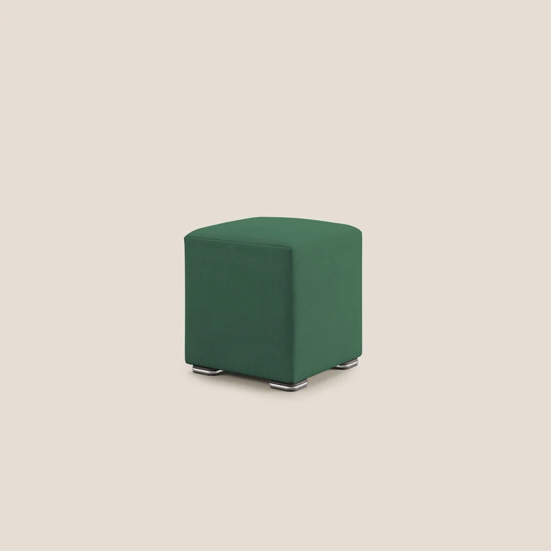 Cube pouf en tissu doux imperméable T02 vert