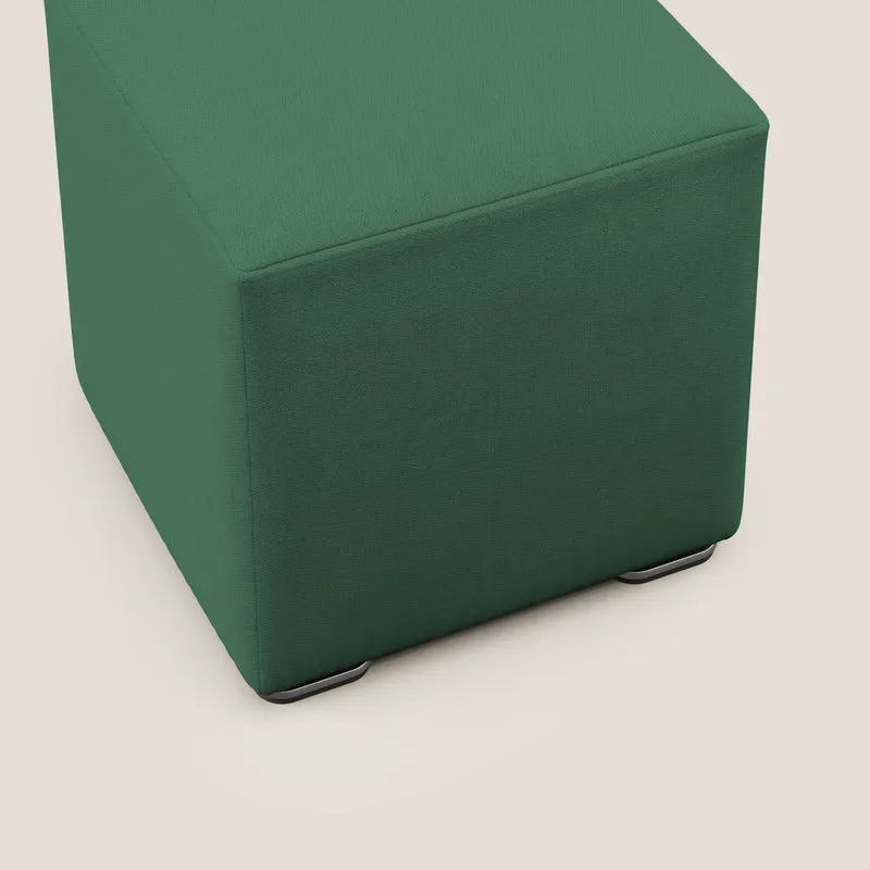 Cube pouf en tissu doux imperméable T02 vert