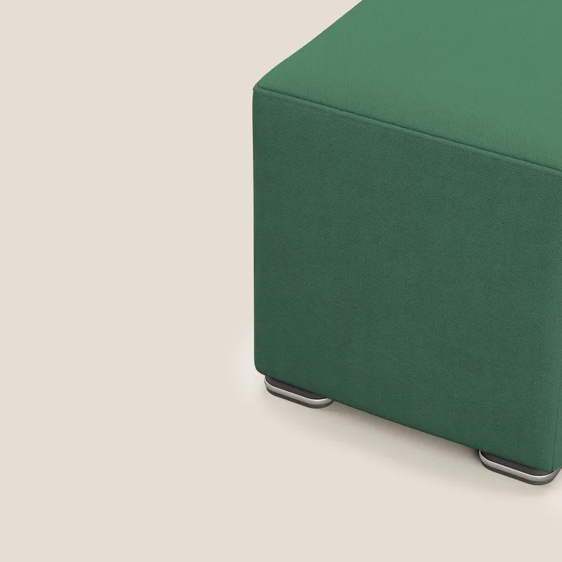 Cube pouf en tissu doux imperméable T02 vert