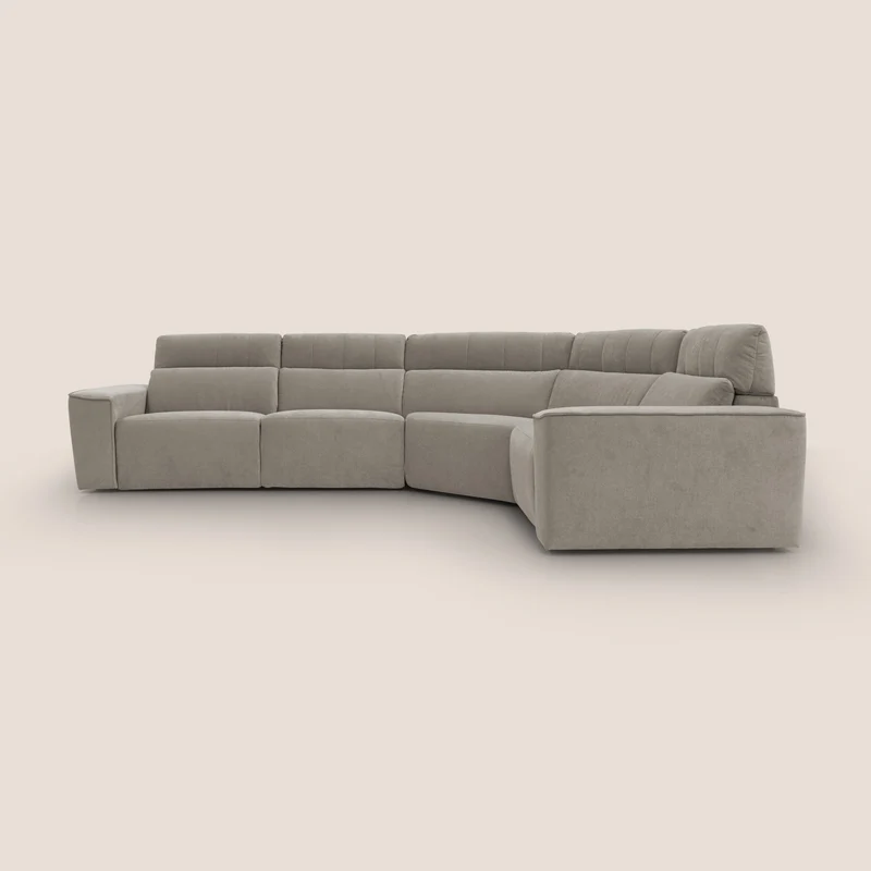 Clark canapé modulable d'angle REVERSIBLE avec option relax électrique en tissu détachable imperméable T17 beige
