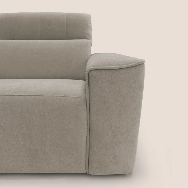 Clark canapé modulable d'angle REVERSIBLE avec option relax électrique en tissu détachable imperméable T17 beige