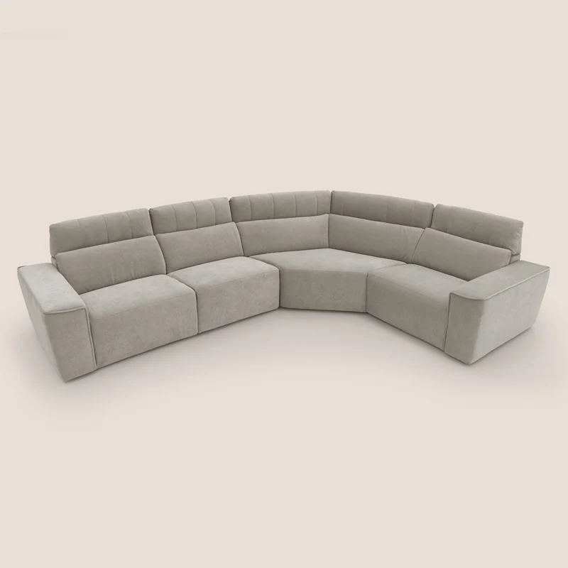 Clark canapé modulable d'angle REVERSIBLE avec option relax électrique en tissu détachable imperméable T17 beige
