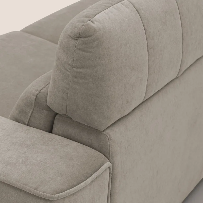 Clark canapé modulable d'angle REVERSIBLE avec option relax électrique en tissu détachable imperméable T17 beige