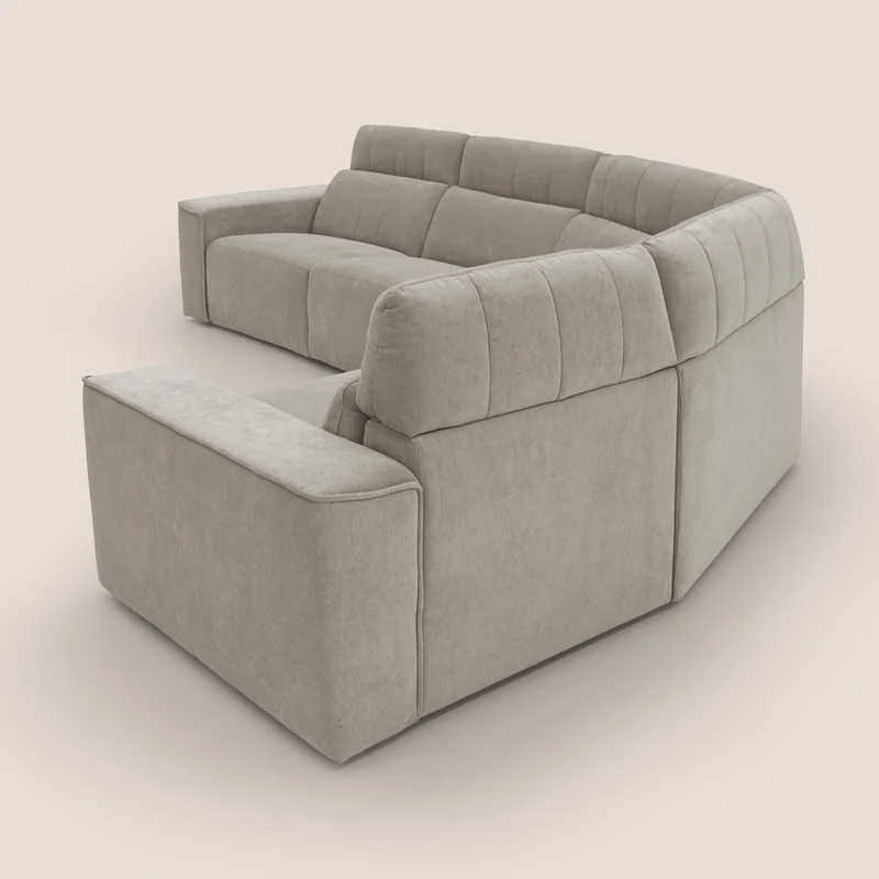 Clark canapé modulable d'angle REVERSIBLE avec option relax électrique en tissu détachable imperméable T17 beige
