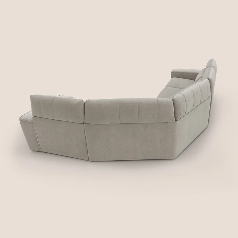 Clark canapé modulable d'angle REVERSIBLE avec option relax électrique en tissu détachable imperméable T17 beige