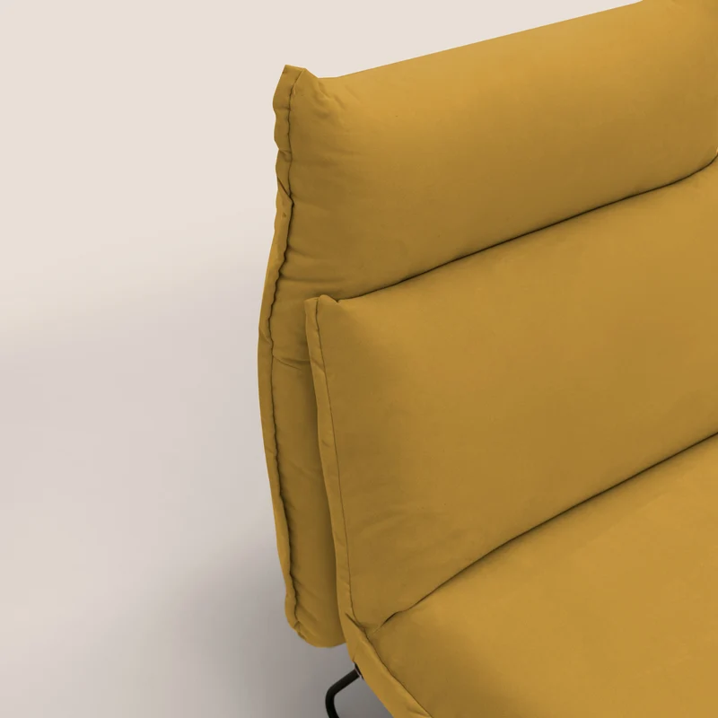 Tessa Fauteuil au design moderne en microfibre détachable T11 jaune