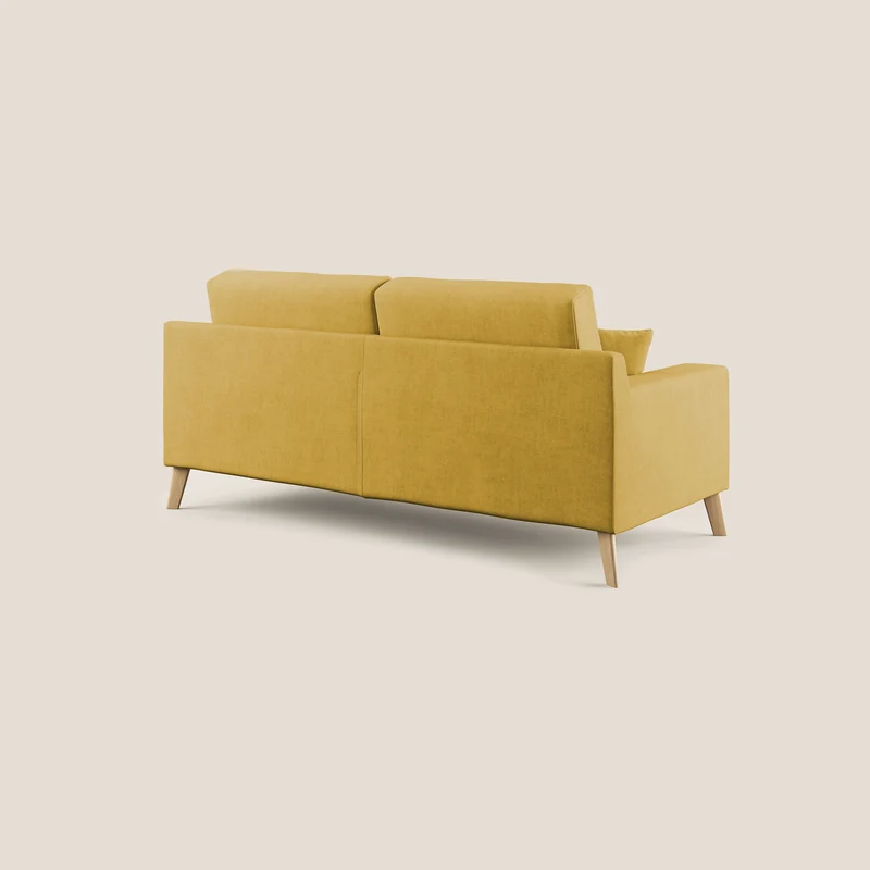 Danish canapé moderne en tissu doux imperméable T02 jaune