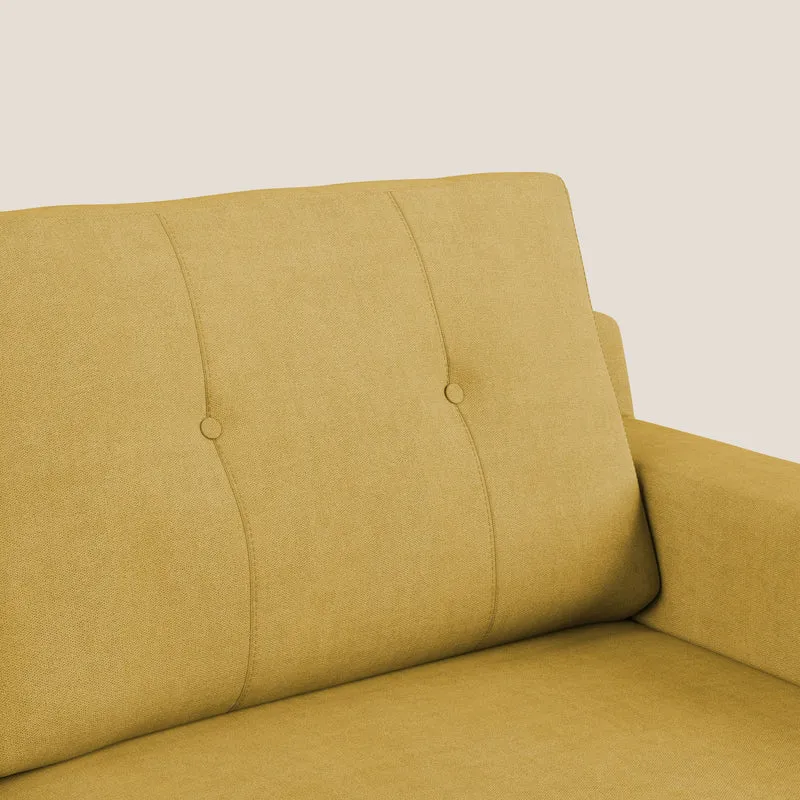 Danish canapé moderne en tissu doux imperméable T02 jaune