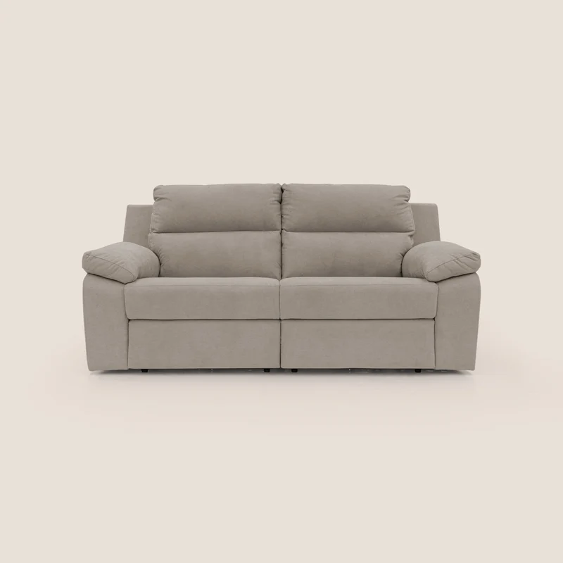 Romeo Canapé avec relax électrique en tissu doux imperméable T02 beige