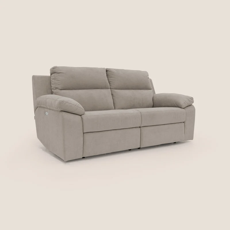 Romeo Canapé avec relax électrique en tissu doux imperméable T02 beige
