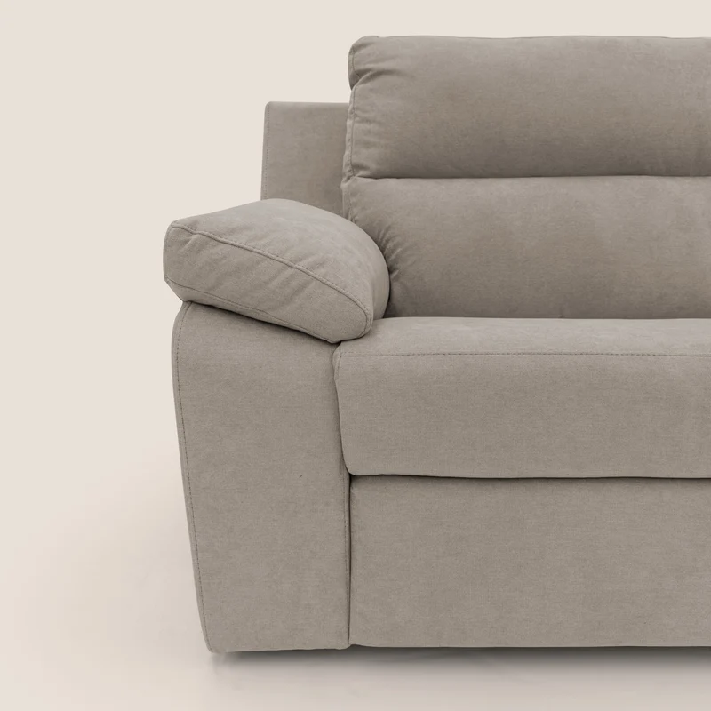 Romeo Canapé avec relax électrique en tissu doux imperméable T02 beige