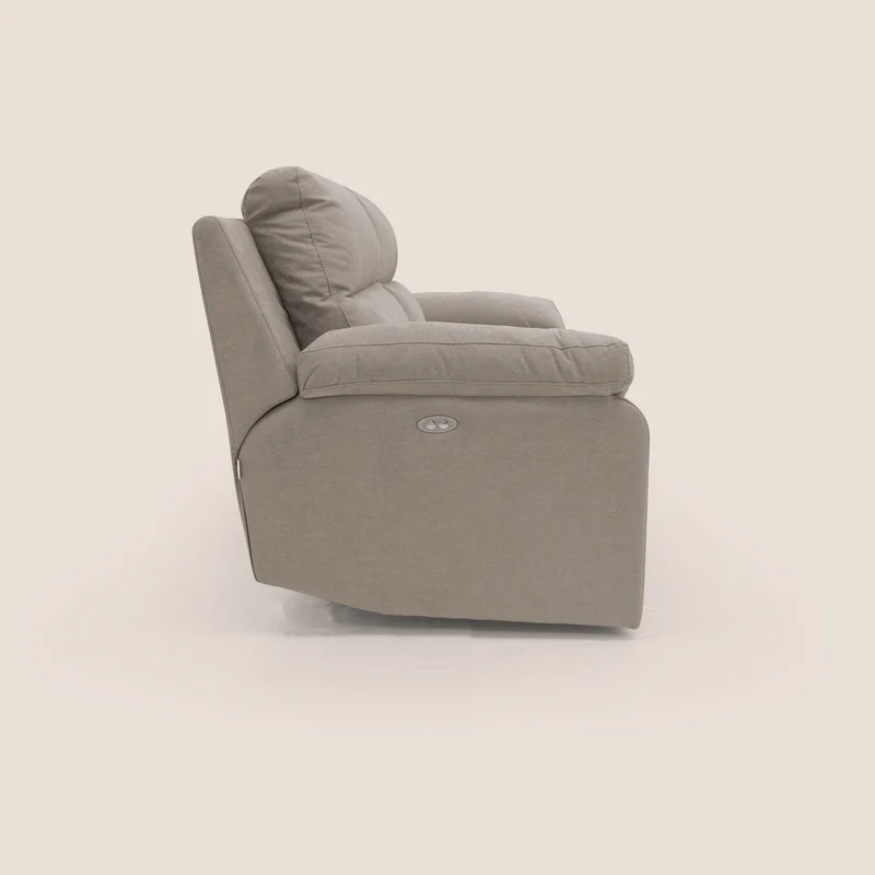 Romeo Canapé avec relax électrique en tissu doux imperméable T02 beige