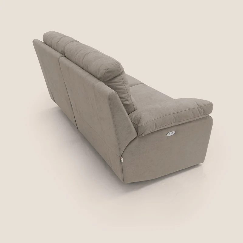 Romeo Canapé avec relax électrique en tissu doux imperméable T02 beige
