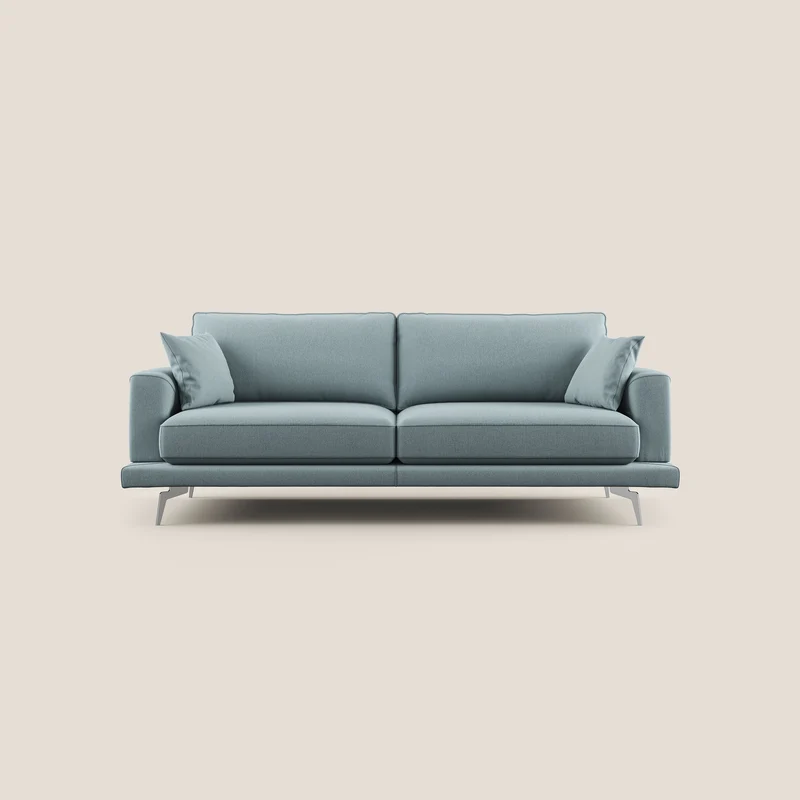Dorian canapé moderne en tissu doux anti-tache T05 sucre glace