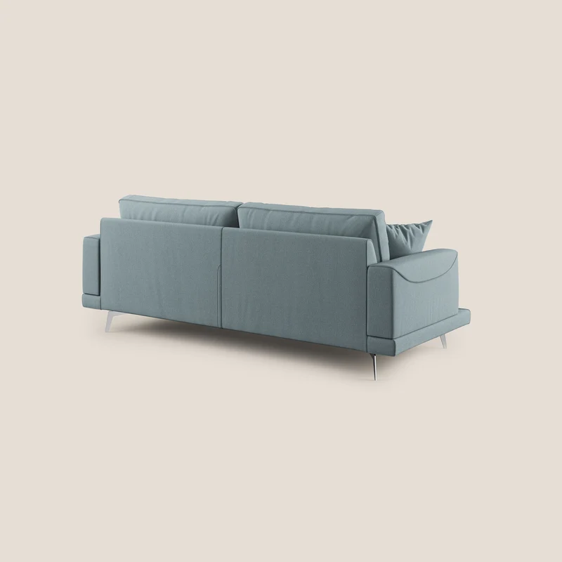 Dorian canapé moderne en tissu doux anti-tache T05 sucre glace