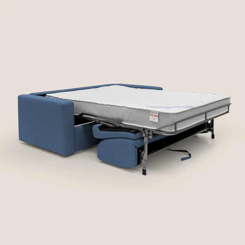 Kansas Canapé lit convertible h20 cm en tissu imperméable T13 bleu