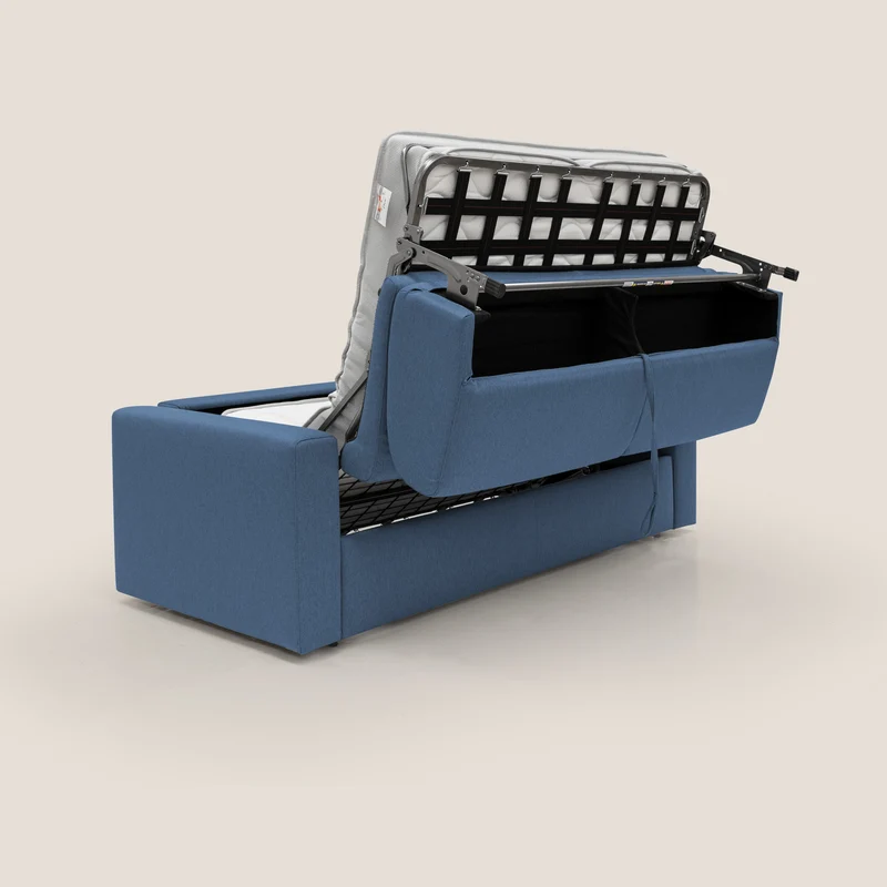 Kansas Canapé lit convertible h20 cm en tissu imperméable T13 bleu