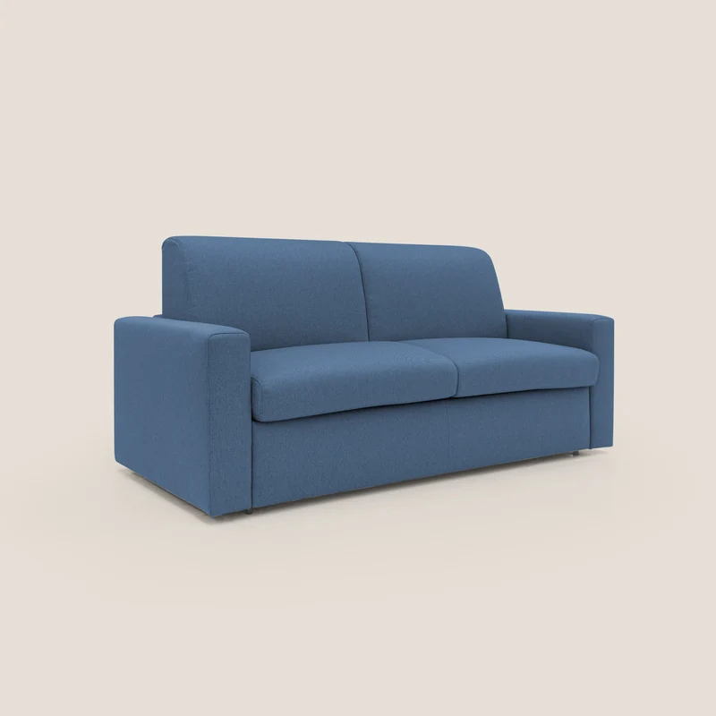 Kansas Canapé lit convertible h20 cm en tissu imperméable T13 bleu