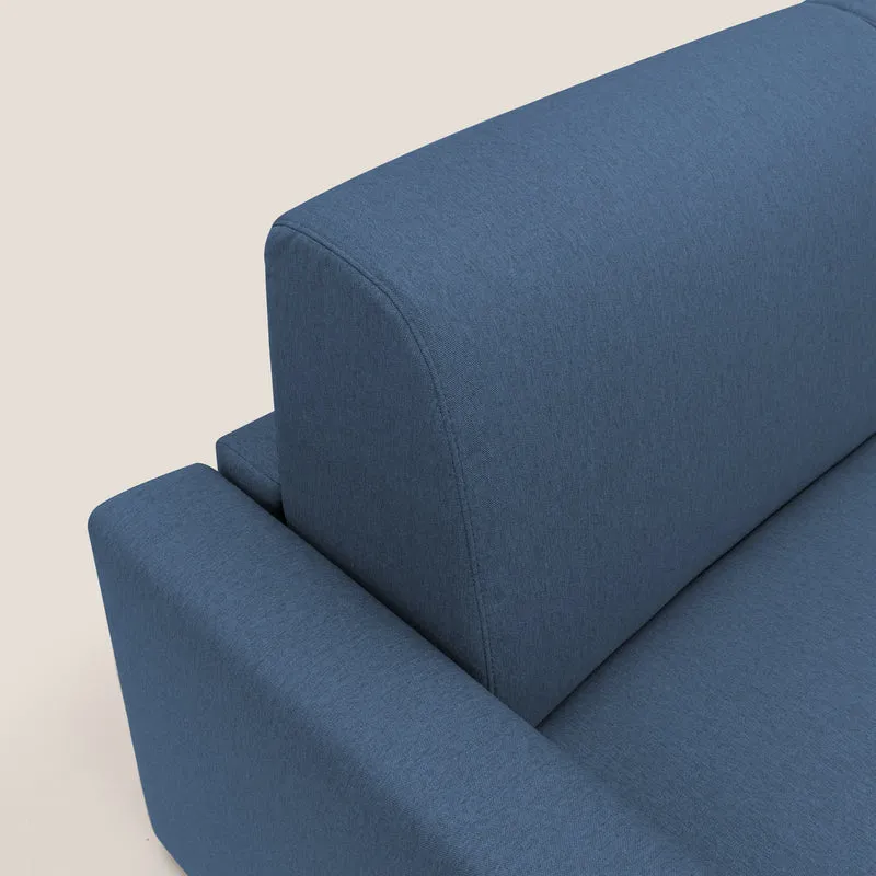 Kansas Canapé lit convertible h20 cm en tissu imperméable T13 bleu