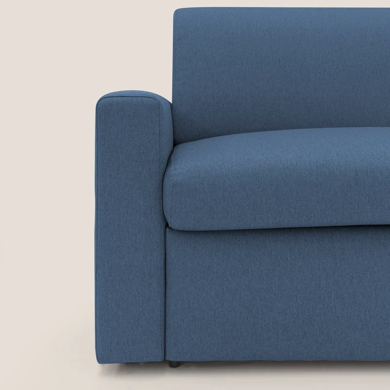 Kansas Canapé lit convertible h20 cm en tissu imperméable T13 bleu