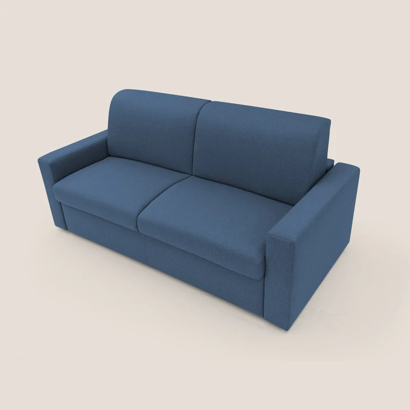 Kansas Canapé lit convertible h20 cm en tissu imperméable T13 bleu