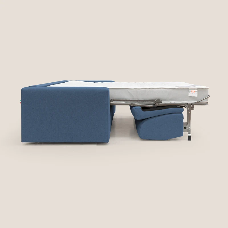 Kansas Canapé lit convertible h20 cm en tissu imperméable T13 bleu