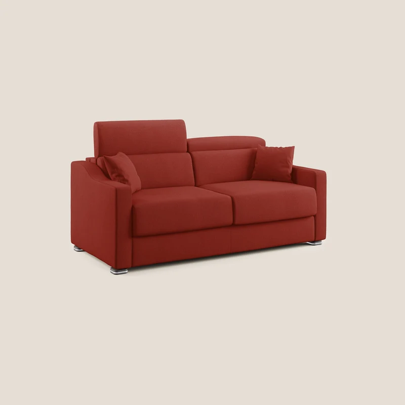 Amber canapé convertible en tissu détachable T05 rouge