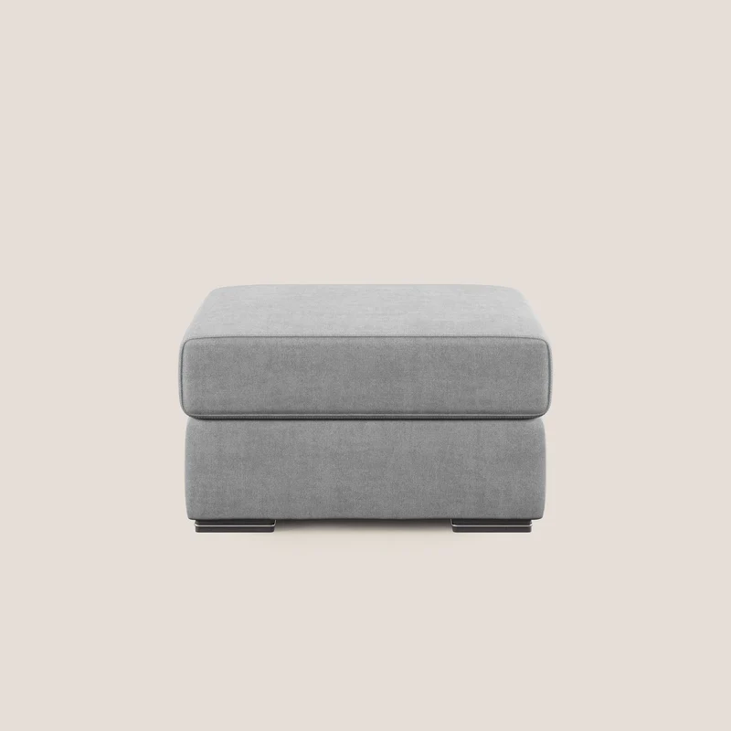 Sun pouf coffre en tissu imperméable T02 gris clair