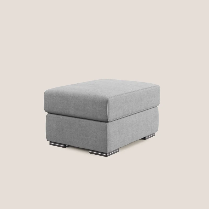 Sun pouf coffre en tissu imperméable T02 gris clair