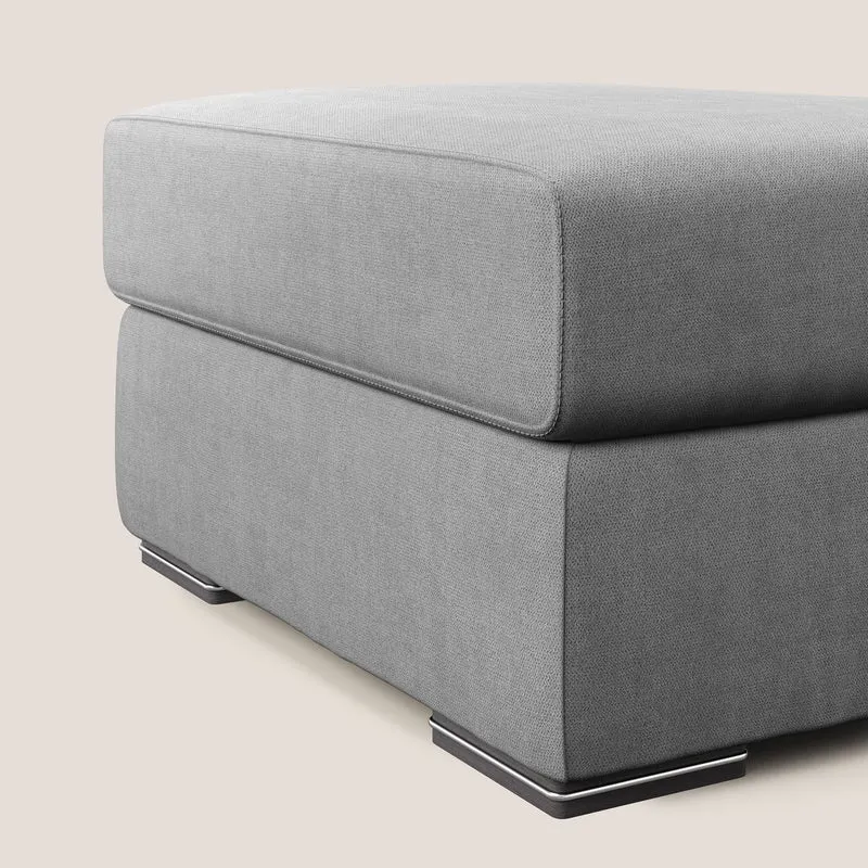 Sun pouf coffre en tissu imperméable T02 gris clair