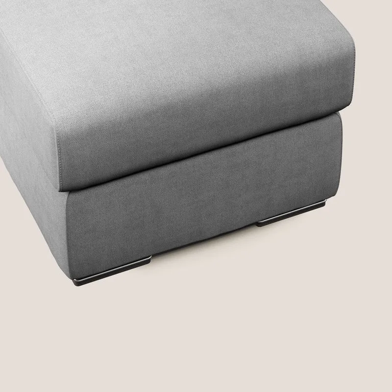 Sun pouf coffre en tissu imperméable T02 gris clair